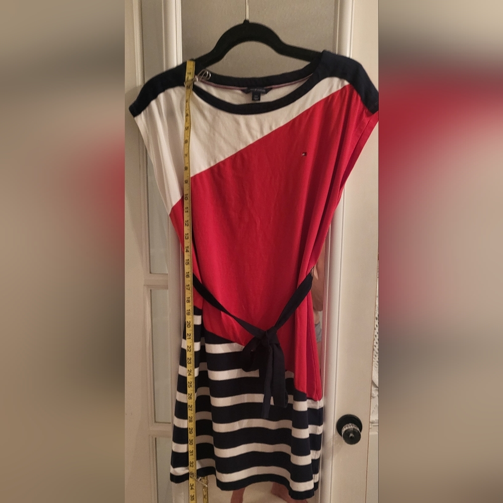 Tommy Hilfiger  Red white and blue dress  knee length or just below,depending on